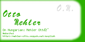 otto mehler business card